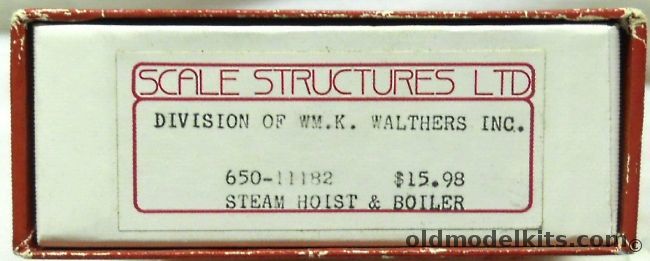 Scale Structures Limited 1/87 Steam Hoist and Boiler by Buffalo Machine & Hoist Co. - HO Craftsman Model, 650-11182 plastic model kit